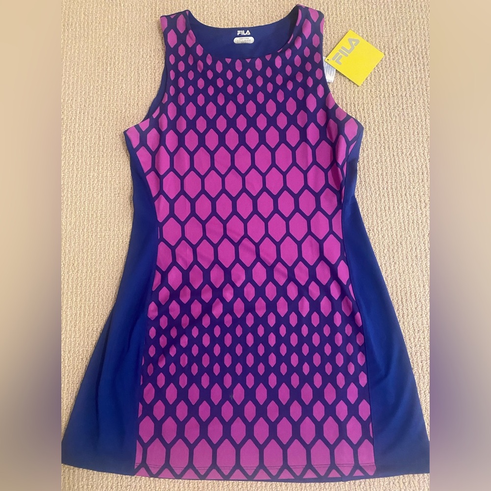 pink fila dress NWT Fila Women's Roslyn Dress Grey Pink LW911117 Size M